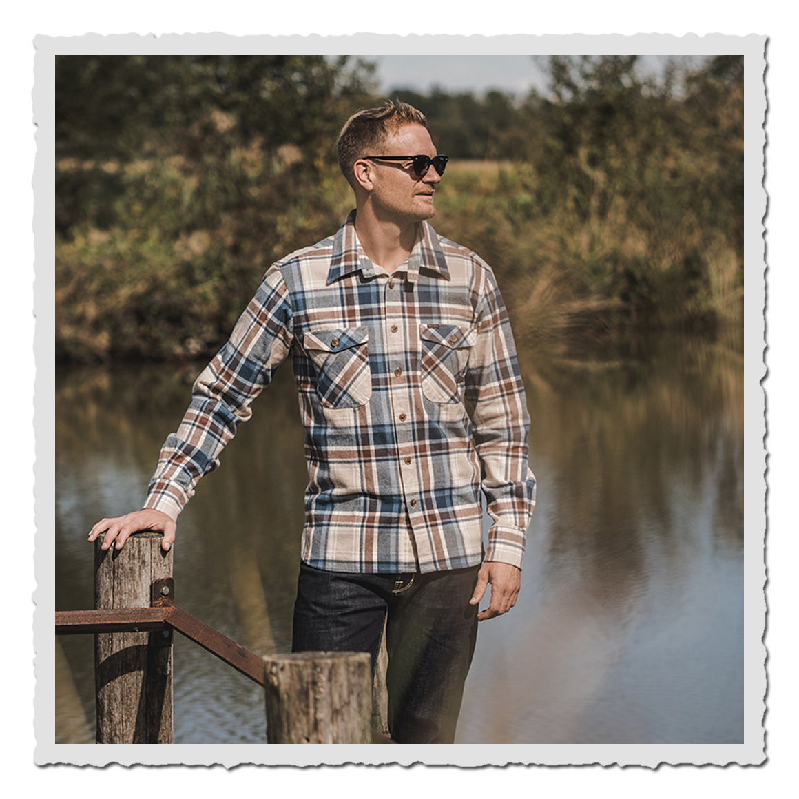 Pike Brothers Flanellhemd – robustes CPO Shirt Nebraska blue im Holzfäller-Look